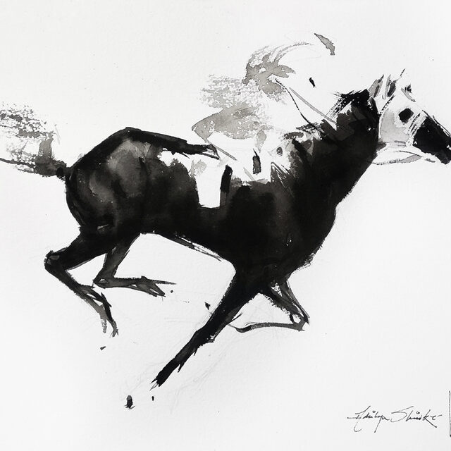 dark-horse4_gouache-on-paper_11x14-inches